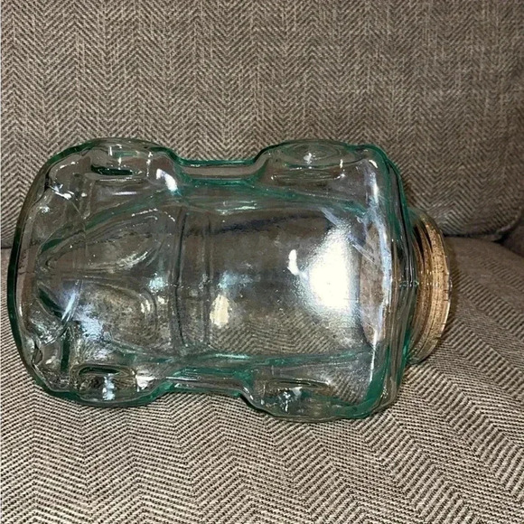 Vintage Hermetic Glass Cork Canister Jar VW Volkswagen Beetle Bug Car - Picture 6 of 7